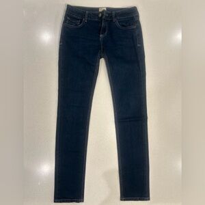 Arden B Deep Blue Denim Skinny Stretchy Jeans Size 4/30” inseam mid-rise